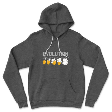 Popcorn Evolution Hoodie in Dark Grey Heather color